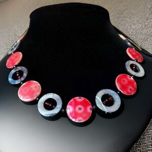 Vintage Handmade Abalone Shell Choker Necklace